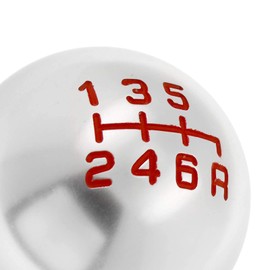 YINETTECH Gear Shift Knob 6 Speed Round Aluminum Ball MT Manual M10X1.5 Compatible with Civic City FD2 FN2 EP3 TYPE R DC2 DC5 AP1 AP2 S2000 F20C