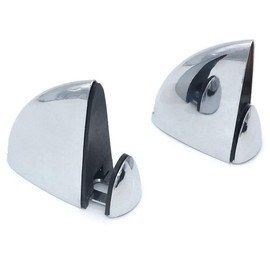 Set of 2 Glass Clamps, Wood/Glass Shelf Bracket, Glass Support Wood Holders, Fish Mouth Shape Clip, Adjustable Clamping 3-20mm Thickness, Zinc Alloy Chrome Finished