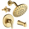 Shower Tub Faucet Sets Complete with Diverter, 5 Spray Settings,