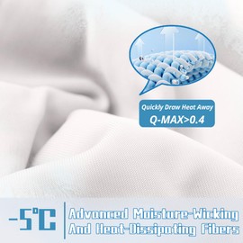 DOWNCOOL Cooling Comforter, Cream White Cooling Blanket Queen Size, Cooling Duvet for Hot Sleeper, Breathable Summer Quilt, Lightweight Soft Q-Max>0.4 Arc-Chill Cool Comforter,90"X90"