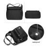 Gran Capacidad Bolso Bandolera Mujer Oxford Negro