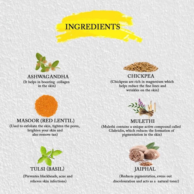 Roots & Herbs Ayurvedic Natural Treatment 100% Vegan Ashwagandha Skin