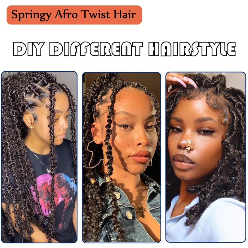 kossys 8 Paquetes De Extensiones De Cabello Afro Trenzado Elástico