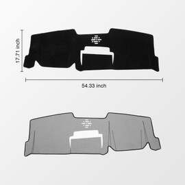 KUST Car Dash Cover for Mazda CX-50 2023 2024 2025 (Without HUD) Left Hand Driving Polyester Non-Slip Center Console Dash Cover Interior Accessories for Mazda CX50 Sunshade Windshield Glare Black