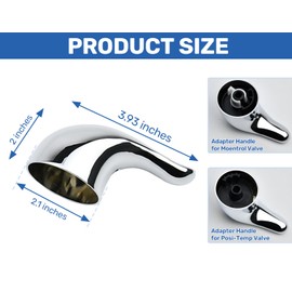 Replacement for 100657 Moen Tub/Shower Lever Handle,Compatible with Moen Posi-Temp Valve Systems,Compatible with Moentrol Valve,Single Handle Faucets for Adjust Water Volume and Temperature ﻿,Chrome