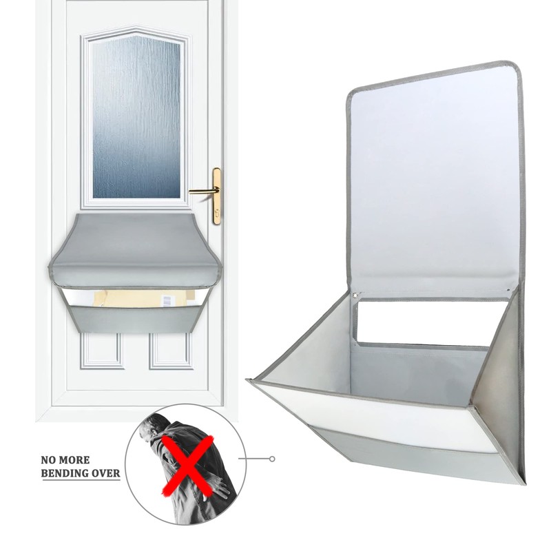 Mail Slot Catcher for Door Mail Slot, Grey Mail Catcher
