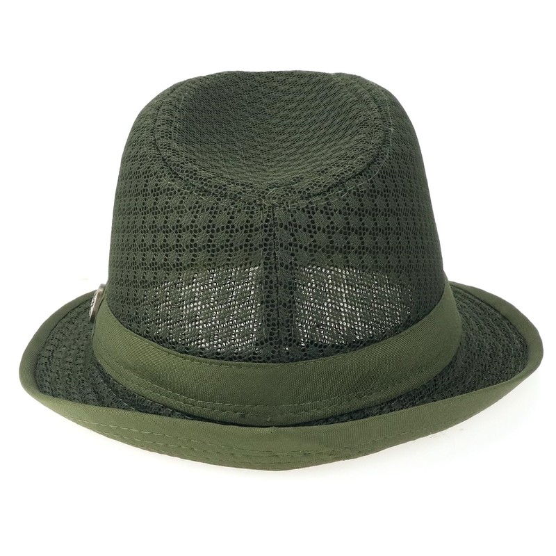 Initlove Mesh Fedora Hat for Men Short Brimmed Trilby Panama
