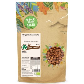 Wholefood Earth Organic Hazelnuts – 500g | Raw | GMO Free | Vegan | High Fibre | Certified Organic