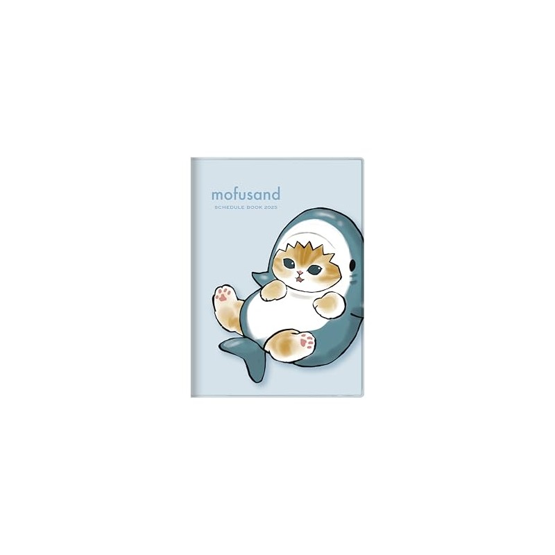 Sunstar Stationery mofusand 2025 Monthly Notebook, B6, Shark Nyan, S2958040