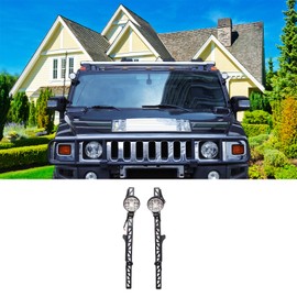 A-Pillar Light Mount Bracket Compatible with Hummer H2 2003-2009 Accessories, Dual Lower Windshield LED Work Light Mounts Kit