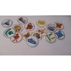 Unbranded Pre Cut One Inch Bottle Cap Images College Teams Mix  Free Ship - photo, 15 images