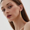 FindChic Gold Geometric Earrings Dangle, Bar Drop Earrings 18K Gold