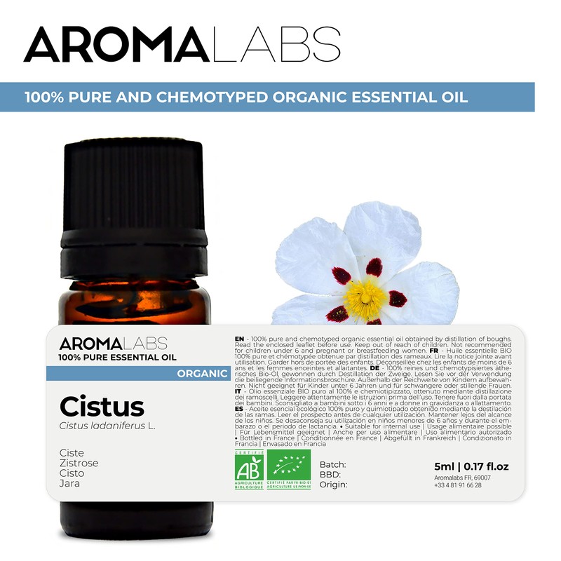 BIO - CISTUS Essential Oil - 5mL - 100% Pure,
