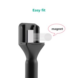 Magnetic Mic Holder Handheld Stand for DJI Mic 2, Hollyland LARK M2 M1 MAX C1 Wireless Microphone, Interview Go Stick and Foam Cover Pop Filter