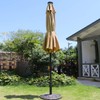 Sunnyglade 9' Solar LED Lighted Patio Umbrella with 8 Ribs/Tilt