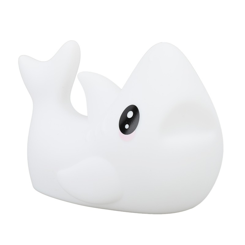 Night Light Silicone Cute Shark USB Rechargeable LED Colorful Night