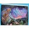 Leanin’ Tree Josephine Wall Mermaid Pool HB Glitter Greeting Card