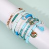 FAERLIIRY Surfer Bracelets Summer Beach Preepy Bracelets Starfish Dolphin Shell