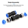 Dokeno Pack of 40 Straight Pneumatic Connectors, Straight Push in