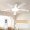 Passky Ceiling Fans with Lights, 52 inch Flush Mount Ceiling