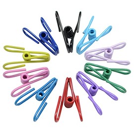 Chip Clips, 20 Pcs 2 Inch Assorted Colors Utility Matel Clips PVC-Coated High Elasticity Good Persistence for Clothes pins Paper Clips Food Clips Bag Clips Cloth Pins(Mixed Colors 20pcs)