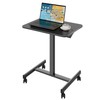 BONTEC Gas Spring Mobile Stand Up Desk, Rolling Standing Desk,