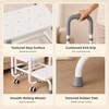NnsZenith Adjustable Heavy Duty White Color Step Stool with Adjustable