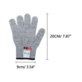 QOPAHI 3Pair No Cut Glove, Cut Resistant Work Gloves Safety Gloves Builders Gloves Level 5 Gardening Gloves Kitchen Gloves for Women Men Kid Cooking Working (Medium)