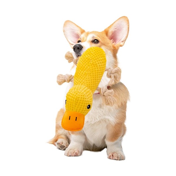MayFancy Calming Duck Dog Toy with Squeaker & Quack Sound,Anxiety