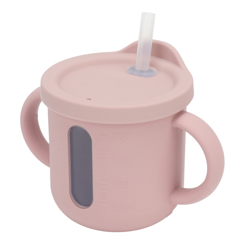 Silicone Sippy Cups Double Handles Lightweight Toddler Training Cup with