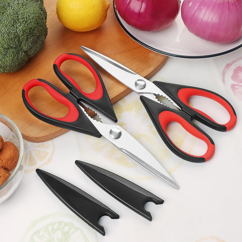 Vutyvve Kitchen Scissors, Stainless Steel Blades, Soft Grip, Multi-Purpose Kitchen