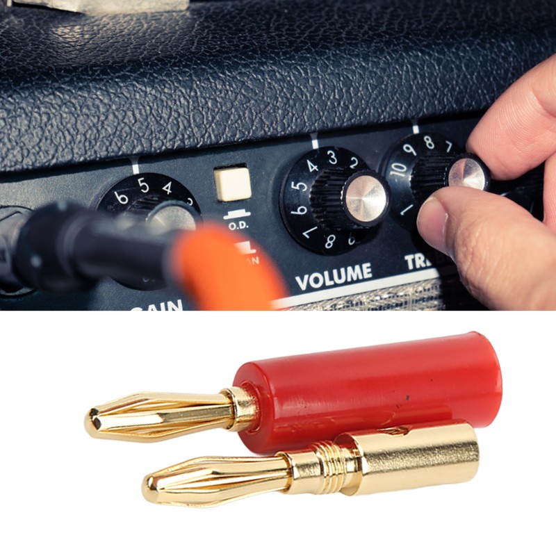 10PCS Banana Plugs 4mm Audio Jack Connector Solderless Six Blade