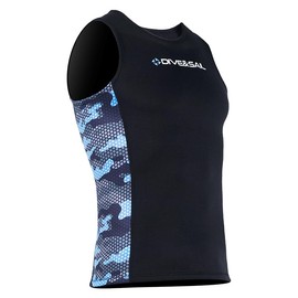 EUPTE 2mm Women/Men Split Body Warm Diving Vest, Surfing and Swimming Diving Shorts (Men's top, XXL)