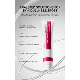 Arbutin 7% + Tranexamic Acid 4% Cream, 70,000ppm Arbutin, 40,000ppm TXA, Niacinamide, Glutathione, Dark Spots, Freckle, Blemishes, Pigmentation, Korean Skin Care, 50ml 1.69fl.oz (2)