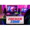 Zocker Zone Decorative Tin Sign - Retro Tin Signs Decoration