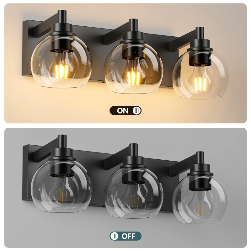 Ship From USA,Bathroom Vanity Light,Modern 3-Light Bathroom Lighting Fixtures Over