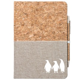 Huuraa Notebook Penguins Silhouette Gift DIN A5 80 Sheets Including Ballpoint Pen Penguins Gift Idea