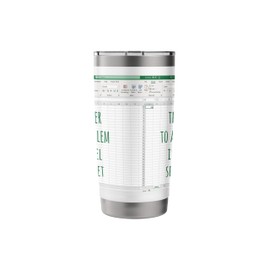 The Answer To Any Problem Is An Excel Spreadsheet Funny Stainless Steel Insulated Tumbler