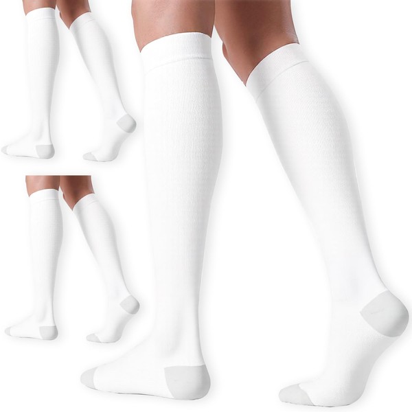 3 Pairs Compression Socks for Women Men, Calf Support Pressure