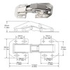 4 Pcs Soft Close Damping Hinges ，Hidden Cabinet Hinges with