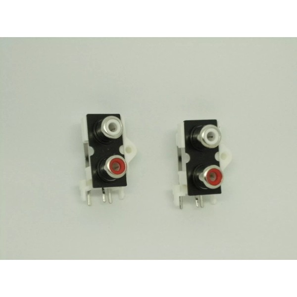 Unbranded 2x Pcs Pack RCA A/V Left Right White Red