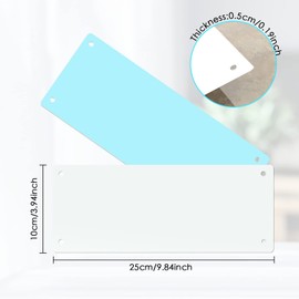 Blank Aluminum Sign - Sign Blanks - White - 9.84" Height, 3.94" Width, Aluminum - Pack of 4 (9.84 X 3.94inch, white)