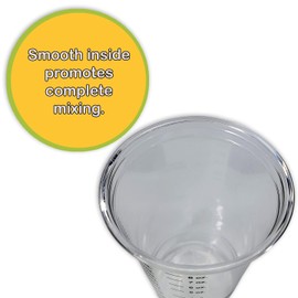 NSI 50 8oz Disposable Graduated Clear Plastic (PET) Cups for Mixing Paint, Stain, Epoxy, Resin