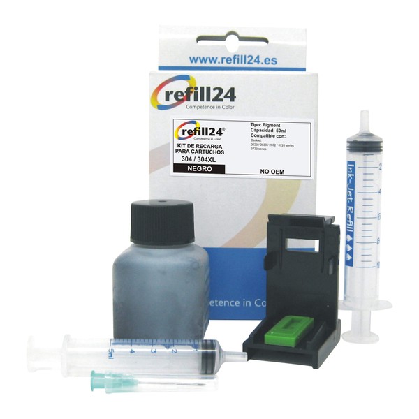 refill24 Refill Set: Refill Ink 50 ml Compatible with HP