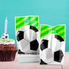 FUNCANDLE 30 Pcs Soccer Gift Bags with handles,Plastic Tote Bags,