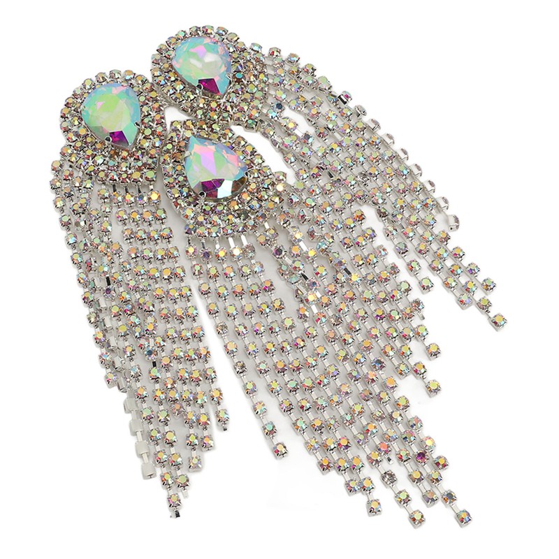Rhinestone Tassel Shoulder Epaulet Decorative Shoulder Board Badge DIY Exquisite