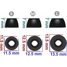 Rqker Foam Eartips Compatible with Beats Solo Earbuds, 6 Pairs S/M/L Sizes Anti Slip Soft Memory Foam Earbuds Tips Ear Tips Replacement, Compatible with Beats Solo Buds Black 6 Pairs