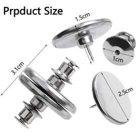 Dorkis 12 Pares de Imanes de Cortina con Tachuela, Cierre de Imanes de Cortina Mejorado con Tachuelas Traseras, Botón de Sujeción Magnético Fuerte para Mantener La Cortina Imanes de Cortina de Botón