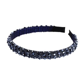 EOYVAIL Haargummis,Mode-Stirnbänder für Frauen,Blaues Kristall-Stirnband mit dünnen Kanten und Strass-Haarschmuck für Frauen