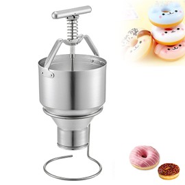 Donut Depositor,5L Manual Donut Depositor Dropper,Stainless Steel Dough Batter Dispenser,6 Thicknesses Adjustment,Large Capacity Batter Dispenser For Restaurants,Cafes,Bakeries,And Home Kitchens